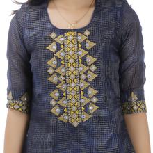 Blue Double Layer Long Kurti