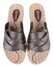 Shikhar Men's Brown Slip On Sandals