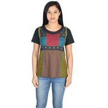 Multicolor Printed Cotton T-shirt For Women - WTP3061