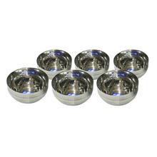 Everest Stainless Steel 4" x 2.4" Apple Bowl - 4 Pcs. Set