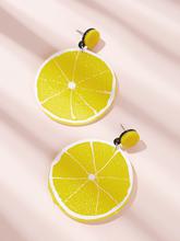 Lemon Shaped Drop Earrings 1pair