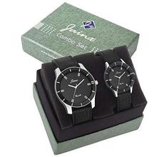 SALE- JAINX Analogue Black Dial Men's & Women's Couple Watch -Jc424