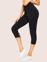 Solid Cut Out High Rise Leggings