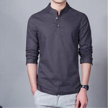 New long-sleeved bottoming shirt _ men's shirt simple