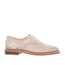 Sand Suede Brogue Oxford Shoes For Women