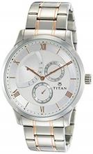 Titan Retrogrades White Dial Multifunction Watch For Men-90101KM01