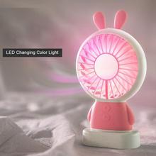 Mini USB Fan Portable Hand Fan with LED night light