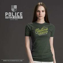 Police Green 'Nature Season' T-Shirt For Women (GT.6)