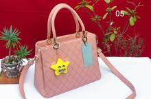 PU Leather Women Criss Cross Design Shoulder And Handbag