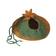 Orange/Green Felt Cat Home