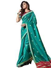 Stylee Lifestyle Green Chanderi Silk Jacquard Saree - 2308