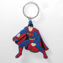 Blue/Red Superman Rubber Keychain