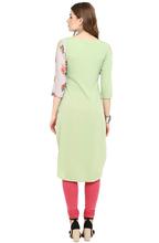 Women Floral Print Straight Kurtis – Green