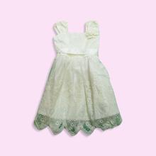 Kapadaa: Joshua Tree White Color Party Dress For Girls
