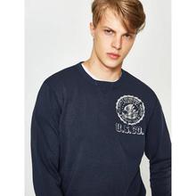 OVS Men Navy Blue Solid Sweatshirt