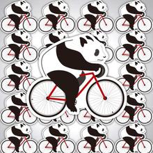 Panda Riding A Bicycle Home Decor/ Wall Sticker/ Laptop/ Fridge/ Car Decals