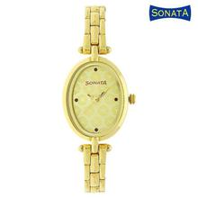 Sonata Analog Gold Dial Women's Watch-8148YM01