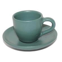 Light Teal Handmade Espresso Cup With Saucer (AEP-27)