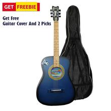 Blue Medium Indian Guitar With Free Bag And 2 Picks