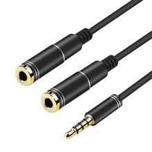 3.5mm Audio Cable Male to 2 Female Aux Cable Stereo Jack Splitter Cable Adapter