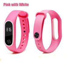 BOORUI Double color mi band 2 accessories pulseira miband 2 strap replacement silicone wriststrap for xiaomi mi2 smart bracelet