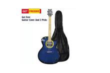 Blue Indian Guitar With Free Cover And 2 Picks