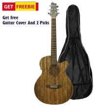 Wooden Coloured Smiger Guitar With Free Guitar Bag And 2 Picks