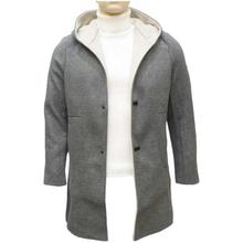 Woolen Solid Hooded Coat For Men