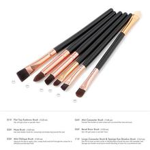 ELECOOL 6pcs Eye Shadow Makeup Brushes Kit Soft Cosmetic Eyeshadow Eyeliner Eyebrow Cosmetic Make up Brush Set Pincel Maquiagem