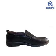 Shikhar Slip On Apron Tip Leather Shoes For Men (11125)- Black