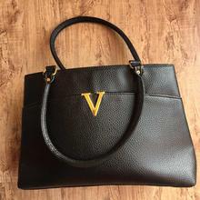 Black Leather Handbag For Women
