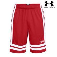 Under Armour Red/White Baseline 10" Basketball Shorts For Men - 1305729-600