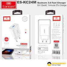 Earldom Qualcomm 3.0 18 Watt Fast Charger ES-KC24M + Micro USB Cable