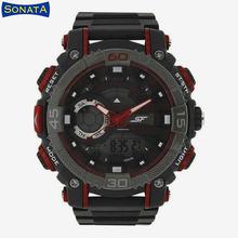 Sonata 77070Pp01 Xtreme Gear Black Dial Digital Watch For Men