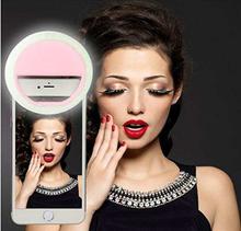 Rechargeable LED Ring Selfie Light For Smartphones