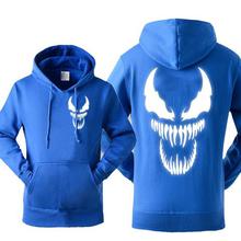 Spiderman Venom Hoodie Men Movie Night Glow Hooded