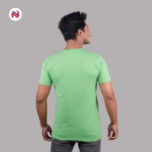 Nyptra Green Muscle Fit Plain Solid Cotton T-Shirt For Men