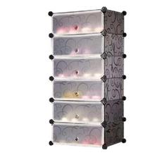 DIY 1 x 6 Cube Shoe Rack Wardrobe Box Storage Closet Organizer Cabinet (color may vary)