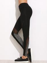 Color Block Mesh Insert Leggings