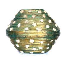 Stripped Hard Paper Basket - Green