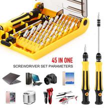 JACKLY 45 in 1 Professional Portable Opening Tool Compact Screwdriver Kit Set with Tweezers