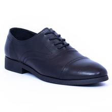 Caliber Shoes Black Lace Up Formal Shoes For Men - ( 518 O )