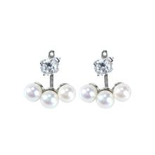 Pearl earrings_Wan Ying jewelry three pearl earrings