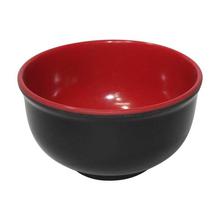 Red/Black Melamine Bowls Set - Medium (12 Pcs)