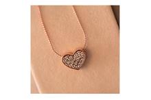 Diamond Heart-Shaped Rhinestone Chain Choker Necklace