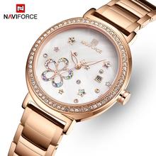 NAVIFORCE NF5016 Women's Shiny Star Stainless Steel Elegant Quartz Watch