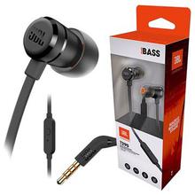 JBL T290 In-Ear Headphones Wired 3.5mm With Mic, Flat Cord With Universal Remote, Pure Bass Sound