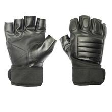 Half Gym Leather Gloves For Men-Black