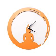 Orange Buddha Design Analog Wall Clock