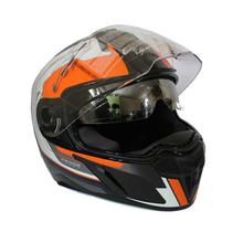 VEGA Ryker Black/White/Orange Double Visor Helmet